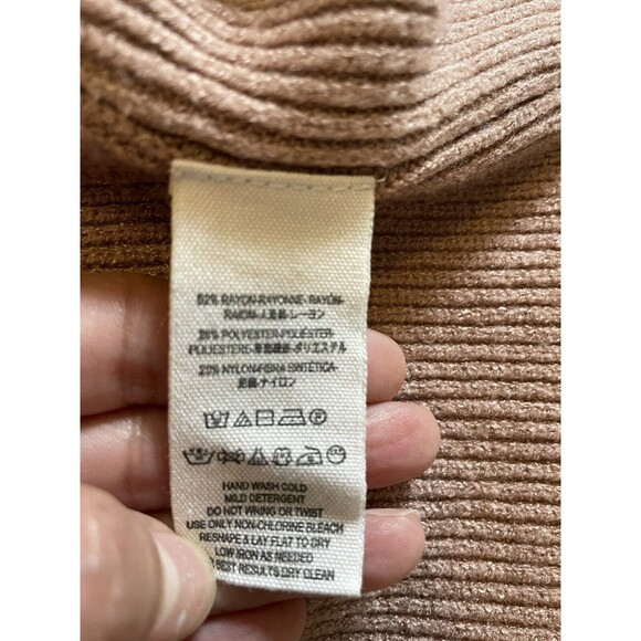 Free People Softly Structured Oversized Tunic Turtleneck Ribbed Sweater Large - Picture 10 of 13